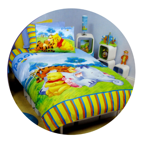 Disney Winnie The Pooh Quilt Cover Set Tiger & Pooh Single - Main Image