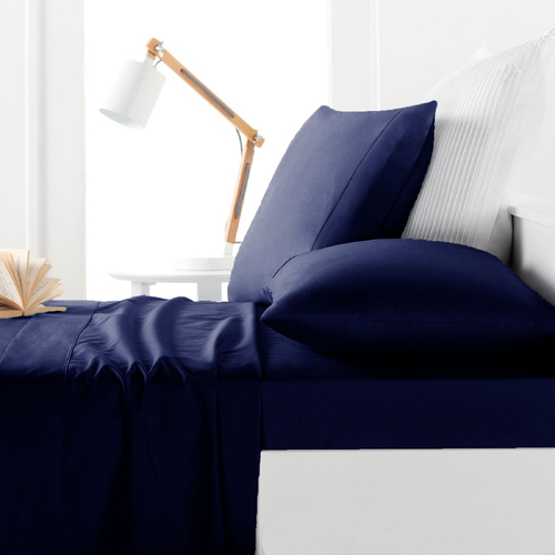 Belmondo 225TC Sheet Set Navy - Double - Main Image