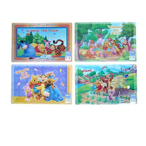Disney Set of 4 Disney Cartoon Waterproof Placemats Winnie The Pooh - Main Image