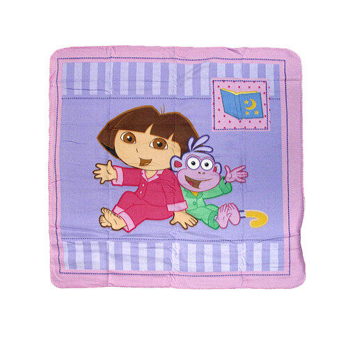 Caprice Polar Fleece Throw Rug Dora Explorer with Monkey 100 x 100 cm - Main Image