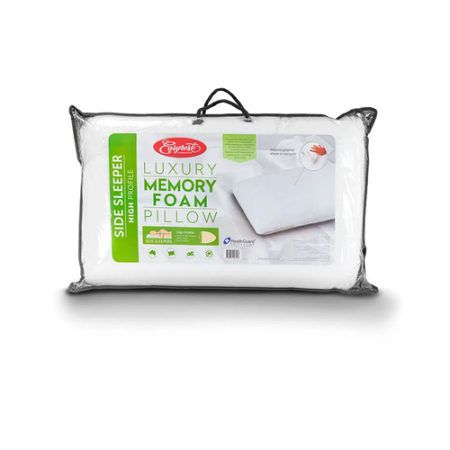 Easyrest Side Sleeper High Profile Luxury Memory Foam Pillow 65 x 40 + 12cm BONUS removable Cover - Main Image
