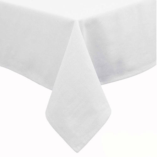 Hoydu Cotton Blend Table Cloth 180cm x 260cm  - Bright White - Main Image