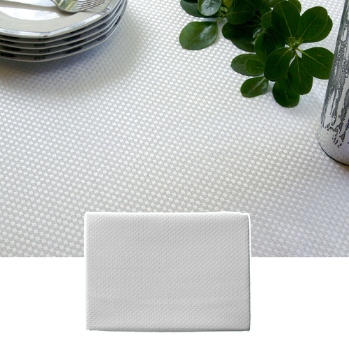 Invitation Prestige Jacquard White Table Cloth 160 x 220 cm - Main Image