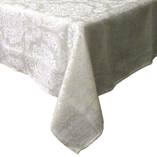 Royale Damask Table Cloth Cream 160 x 270 cm - Main Image