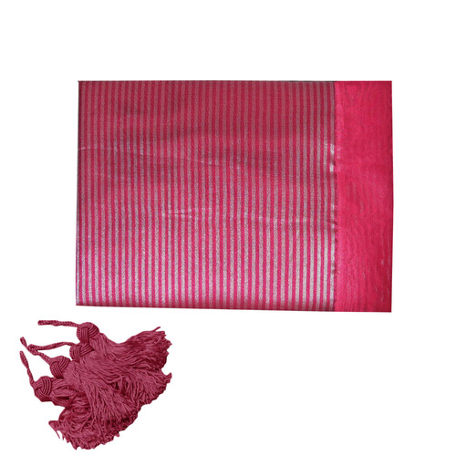 Hoydu Stera Stripe Organza Square Tablecloth Fuschia 130x130cm - Main Image