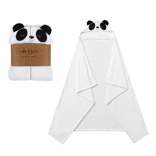 Happy Kids Panda Hooded Blanket - Main Image