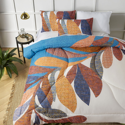 Accessorize Sorrel White Foliage 3 Piece Comforter Set King - Main Image