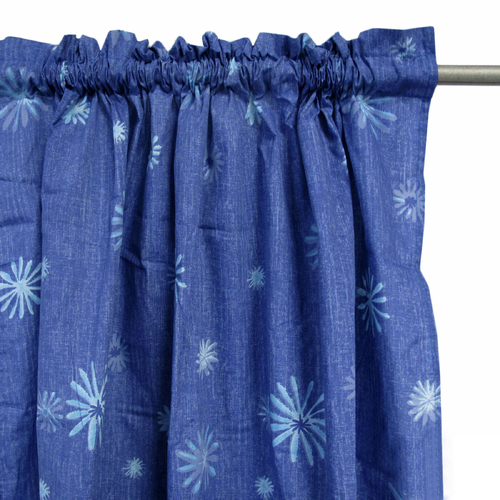 Pair of Polyester Cotton Rod Pocket Pacific Daisy Curtains - Main Image