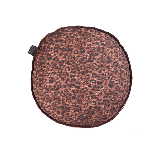 Bedding House Pardus Luxury Cotton Round Filled Cushion - Red - Main Image