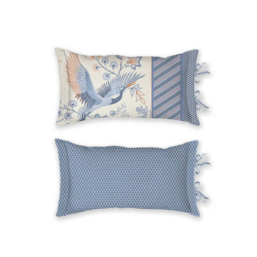 PIP Studio Royal Birds Blue Oblong Cushion - Main Image