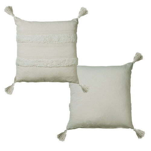 Accessorize Indra Cotton Cushion Cover Grey - Main Image