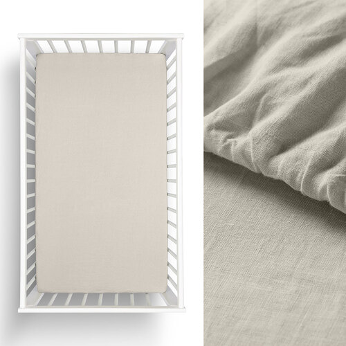 Little Gem 1 Pc Natural Hemp Cot Fitted Sheet - Main Image