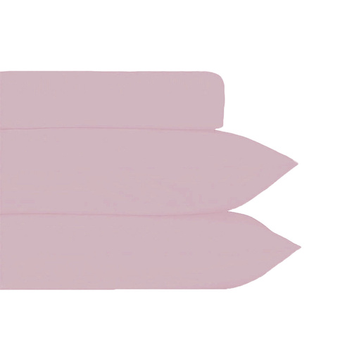 Plain Dyed Polyester Cotton Combo Set Dusty Pink Queen - Main Image