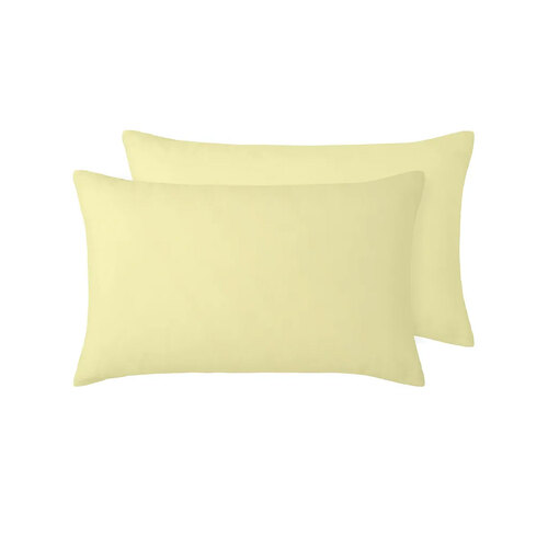 Vintage Design Homewares 100% Linen Pair of Standard Pillowcases Butter 48 x 73 cm - Main Image