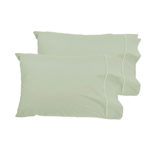 Grand Aterlier Pair of Queen Sized Pillowcases - Fennel - Main Image