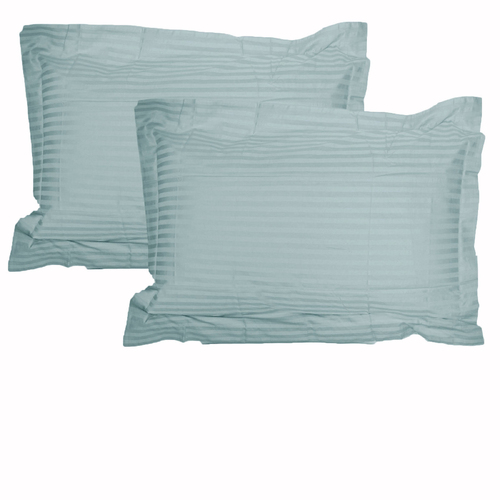 Accessorize 325TC Pair of Stripe Jumbo / Queen Pillowcases Blue - Main Image