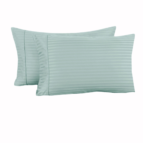 Accessorize 325TC Pair of Cuffed Standard Pillowcases Blue - Main Image