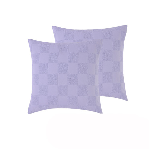 Accessorize Pair of Tipo Lilac Chenille European Pillowcases 65 x 65cm - Main Image