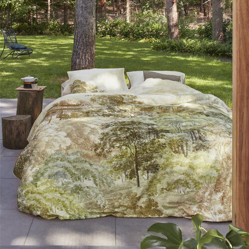 Bedding House Arcadia Green Cotton Sateen Quilt Cover Set Queen - Main Image