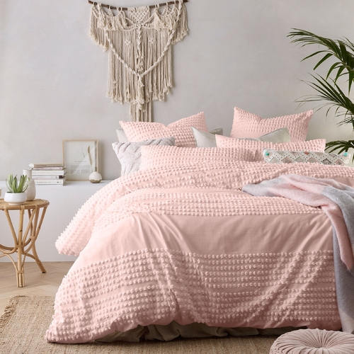 Vintage Design Homewares Betty Blush Quilt Cover Set Queen - Main Image