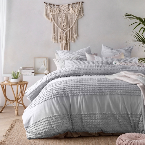 Vintage Design Homewares Betty Silver Quilt Cover Set Double - Main Image