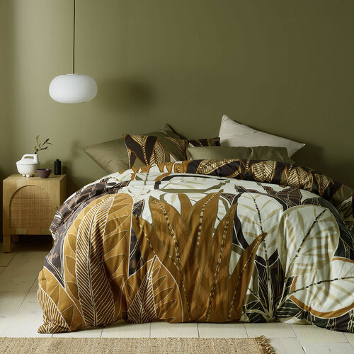 Accessorize Bronte Washed Cotton Printed Quilt Cover Set Queen - Main Image