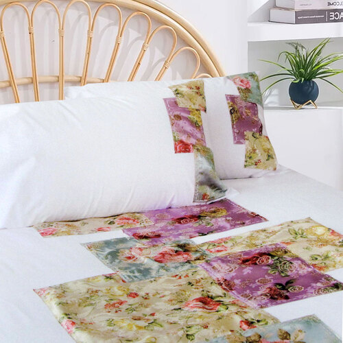 Accessorize Country Rose White Quilt Cover Set Single - Main Image