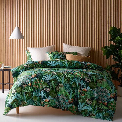 Accessorize Daintree Washed Cotton Quilt Cover Set Queen - Main Image