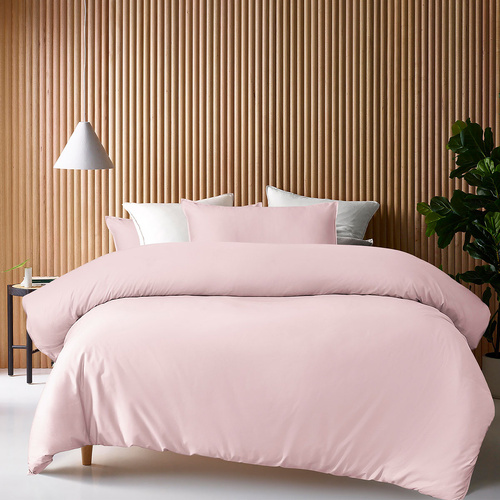 Accessorize 400TC Blush Bamboo Cotton Double Stitch Quilt Cover Set King - Main Image
