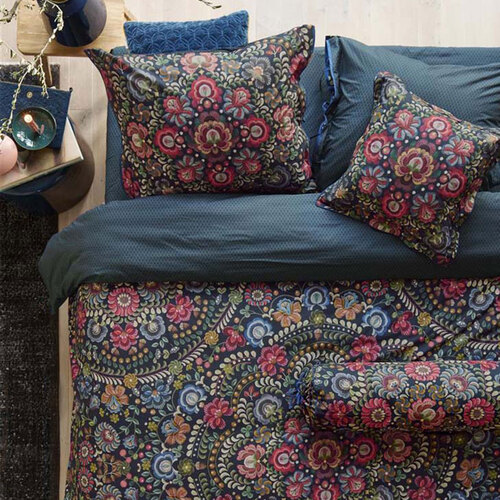 PIP Studio Il Ricamo Dark Blue Cotton Quilt Cover Set Queen - Main Image