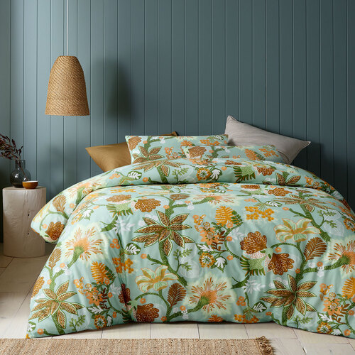 Accessorize Kienze Washed Cotton Printed Quilt Cover Set Queen - Main Image