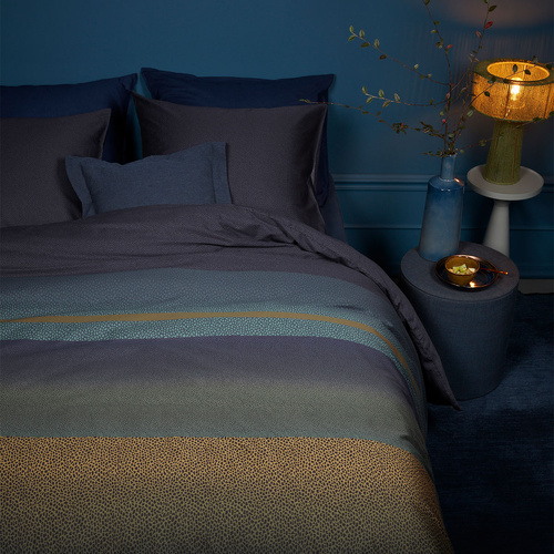 Bedding House Lenny Blue Cotton Quilt Cover Set Queen - Main Image