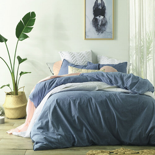 Accessorize Stonewashed Linen Cotton Quilt Cover Set Queen - Main Image