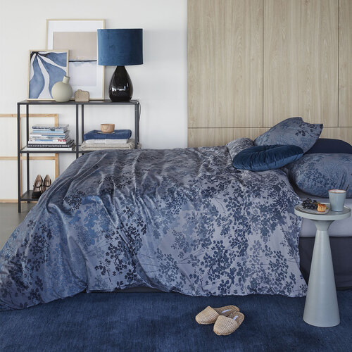 Bedding House Pantalla Blue Bamboo Cotton Quilt Cover Set Queen - Main Image