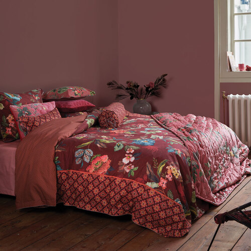 PIP Studio Poppy Stitch Red Cotton Quilt Cover Set King - Main Image