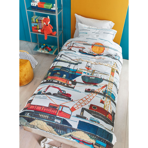 Bedding House Seaport Multi Cotton Quilt Cover Set Single - Main Image