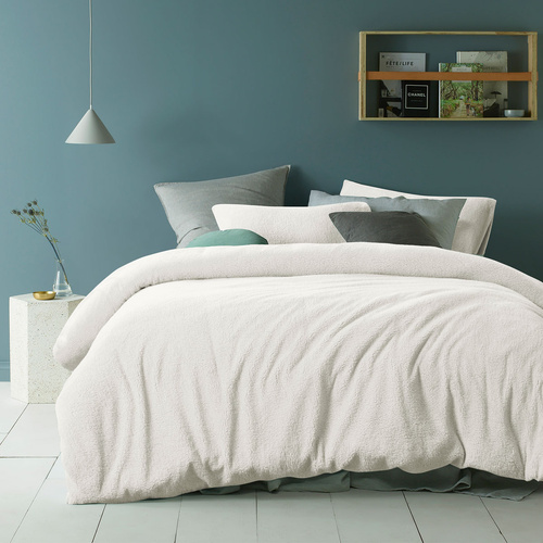 Accessorize Teddy White Quilt Cover Set Single - Main Image