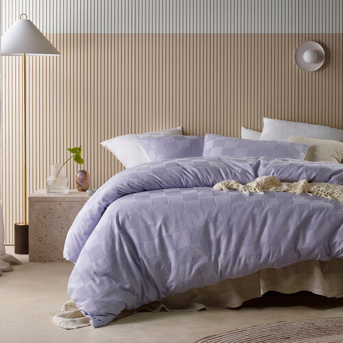 Accessorize Tipo Lilac Chenille Quilt Cover Set Super King - Main Image
