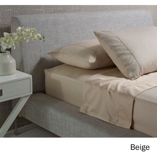 Accessorize 1000TC Cotton Rich Sheet Set Beige King - Main Image