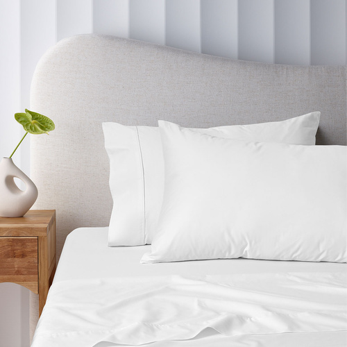 Accessorize 400TC White Bamboo Cotton Mega / Super Sheet Set 50cm Wall Super King - Main Image
