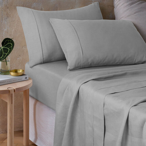 Vintage Design Homewares Silver 100% Hemp Sheet Set Queen - Main Image