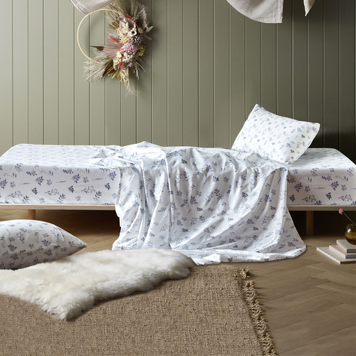 Happy Kids Woodland White Cotton Sheet Set Double - Main Image
