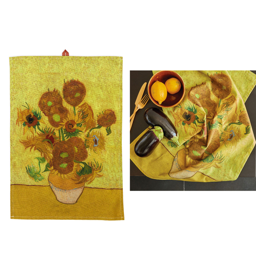 Bedding House Van Gogh Sunflower Yellow Tea Towel - Main Image