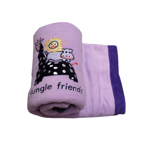 Giraffe Jungle Friend Polar Fleece Baby Blanket 80 x 110 cm - Main Image