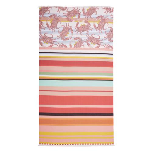 Oilily Cotton Digital Print Large Towel Crazy Crabs - Main Image