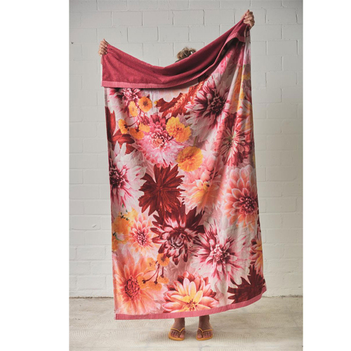 Bedding House Festival Multi Cotton Velour Beach Towel - Main Image