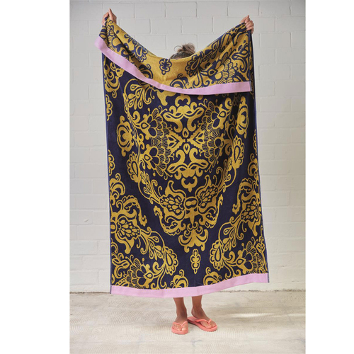 Bedding House Mahana Multi Cotton Velour Beach Towel - Main Image