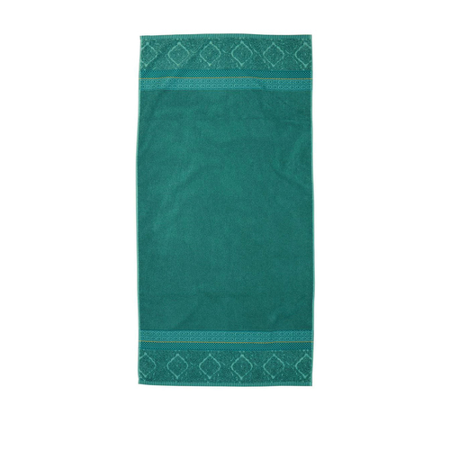 Zellige Pure Cotton Towel 70 x 140 cm - Green - Main Image