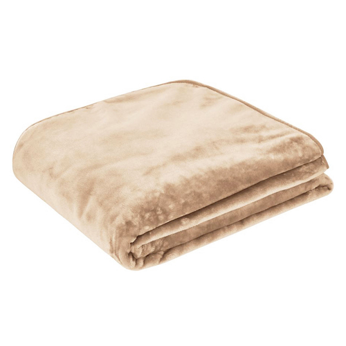 J.Elliot Home 450gsm Solid Faux Mink Blanket Natural - Main Image