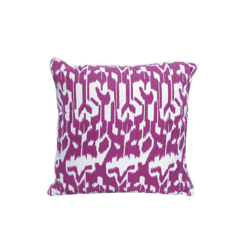J.Elliot Home Acalan Ikat Purple Filled Cushion - Main Image